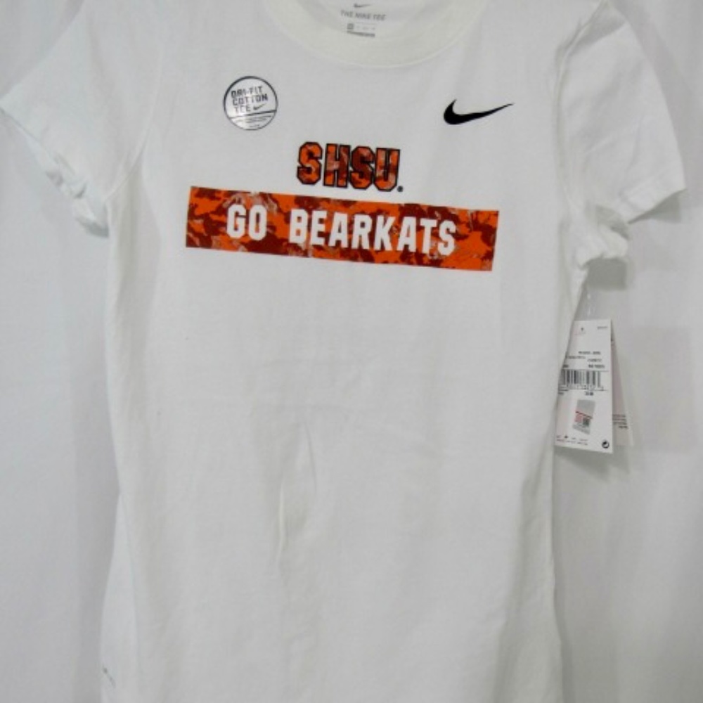 Sam Houston Bearkats Womens White NIKE fit Graphic T SHIRT
